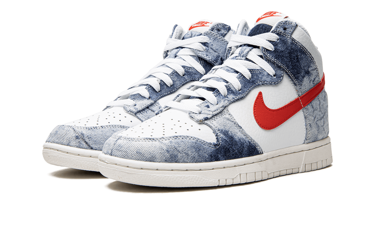 NIKE WOMENS DUNK HIGH Womens "Washed Denim" DV2181 900 DV2181 900 from Stadium Goods