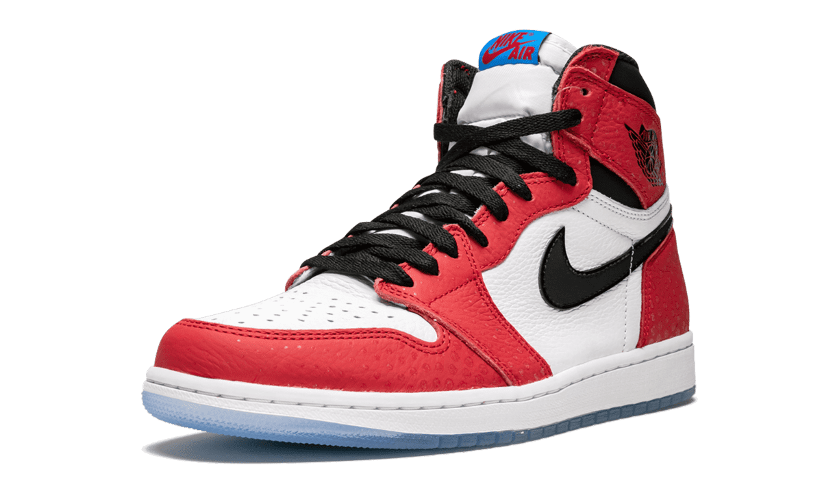 JORDAN MENS Air Jordan 1 Retro High OG "Spider-Man: Origin Story" 555088 602 from Stadium Goods