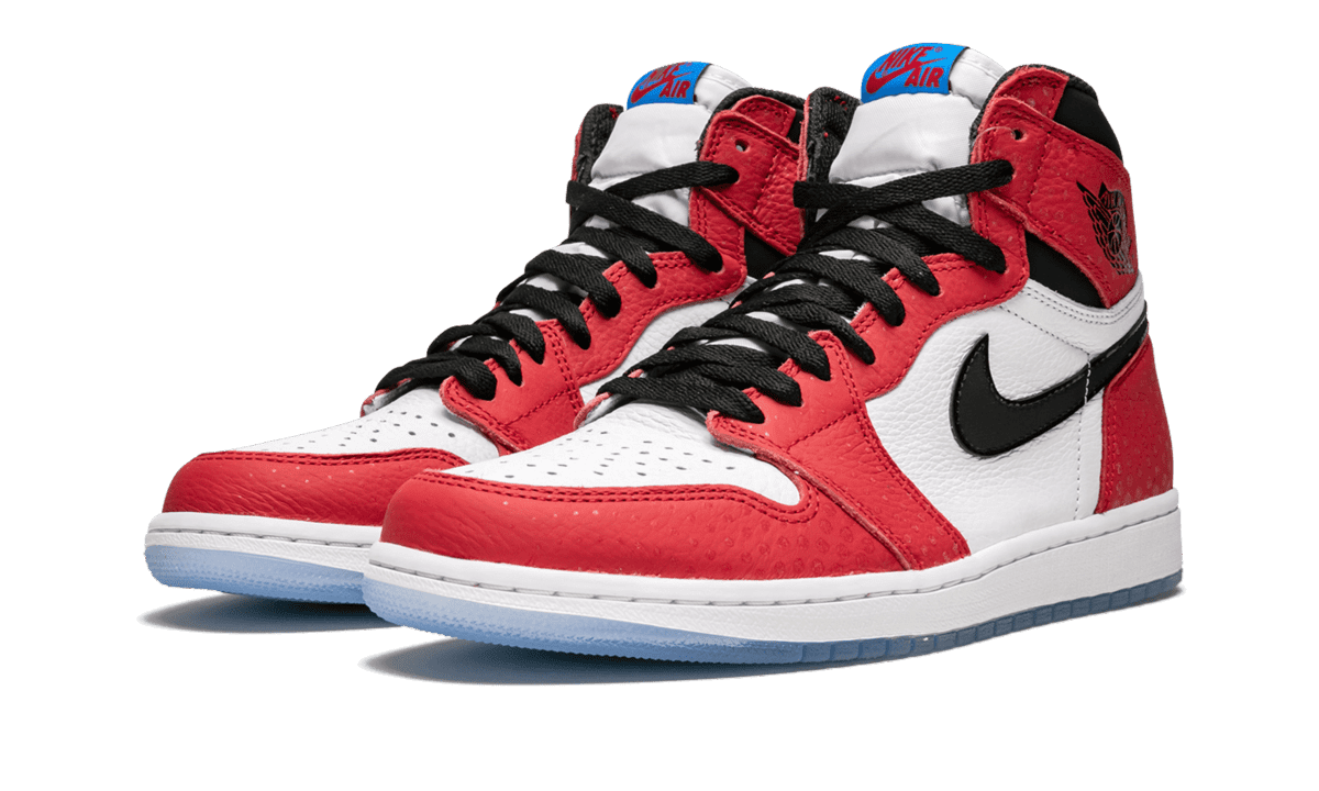 JORDAN MENS Air Jordan 1 Retro High OG "Spider-Man: Origin Story" 555088 602 from Stadium Goods